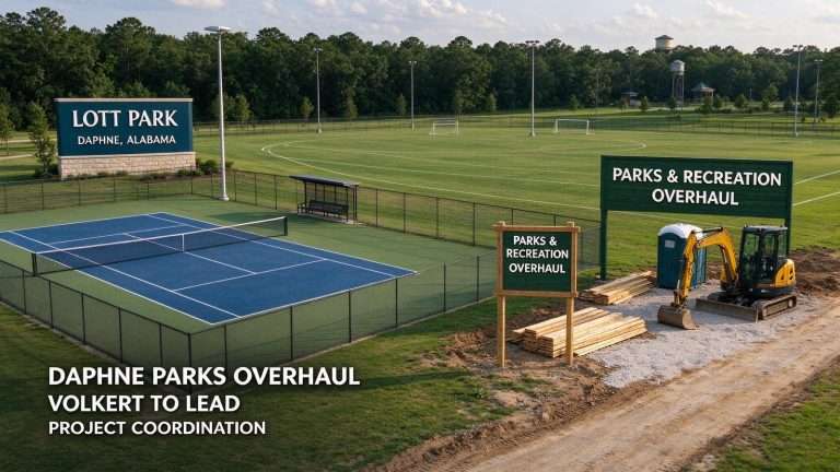 Illustration for the news story: Daphne Names Volkert to Lead Long-Awaited Parks and Recreation Overhaul