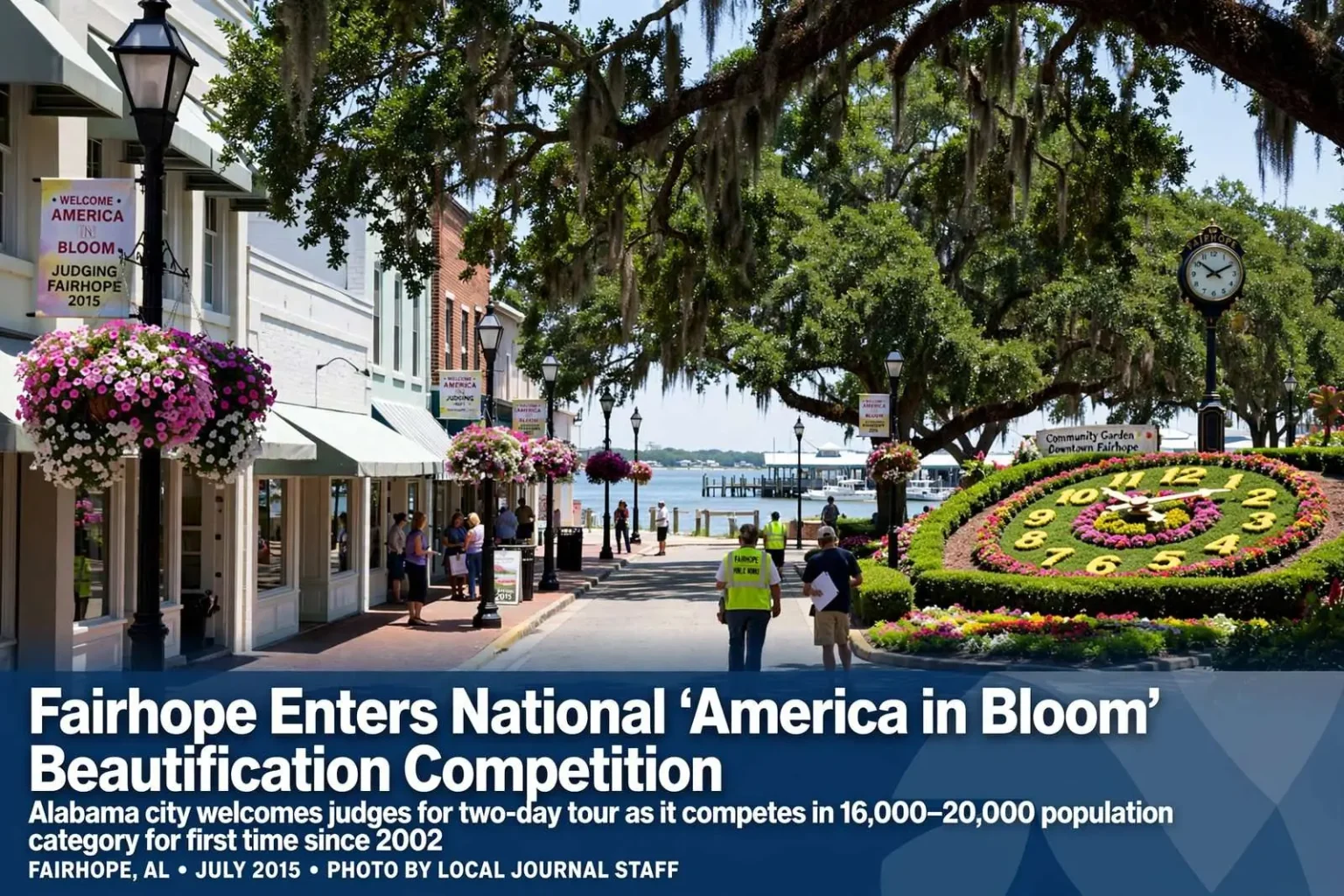 Illustration for the news story: Fairhope Enters National ‘America in Bloom’ Beautification Competition
