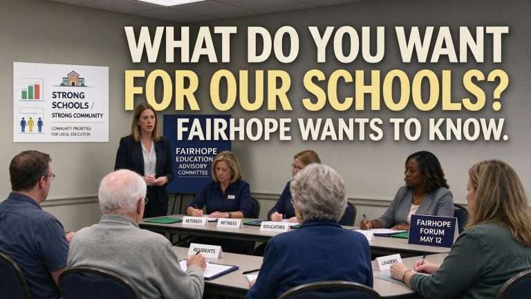 Illustration for the news story: Fairhope Education Advisory Committee Plans Community Forum After Tax Vote