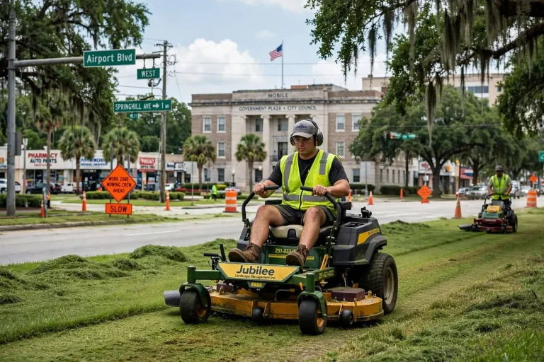 Illustration for the news story: Mobile City Council Weighs Nearly $300,000 in Private Mowing Contracts