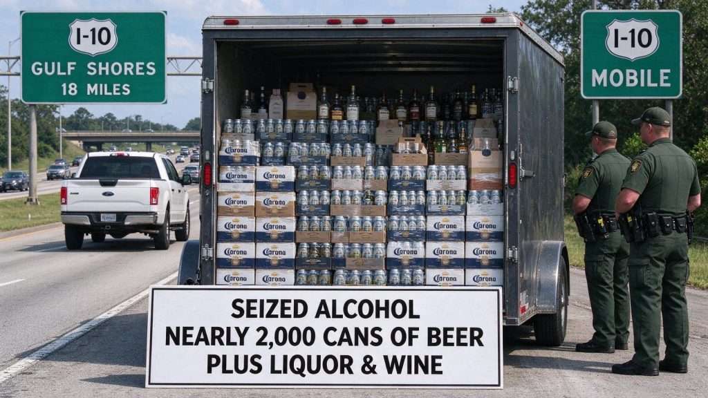 Illustration for the news story: Deputies Seize Nearly 2,000 Beers From Truck Headed to Gulf Shores