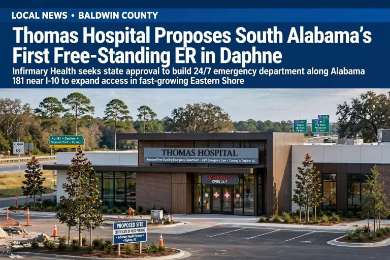 Illustration for the news story: Thomas Hospital Proposes South Alabama’s First Free-Standing ER in Daphne