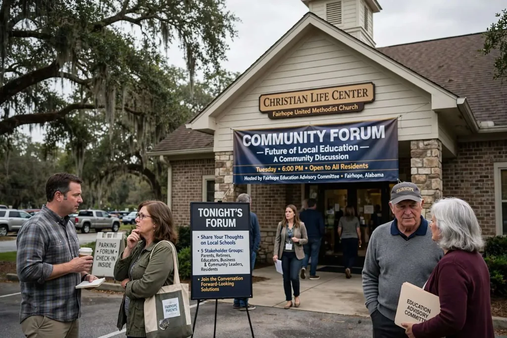 Illustration for the news story: Fairhope to Host Community Forum on Future of Local Education After Failed Tax Vote