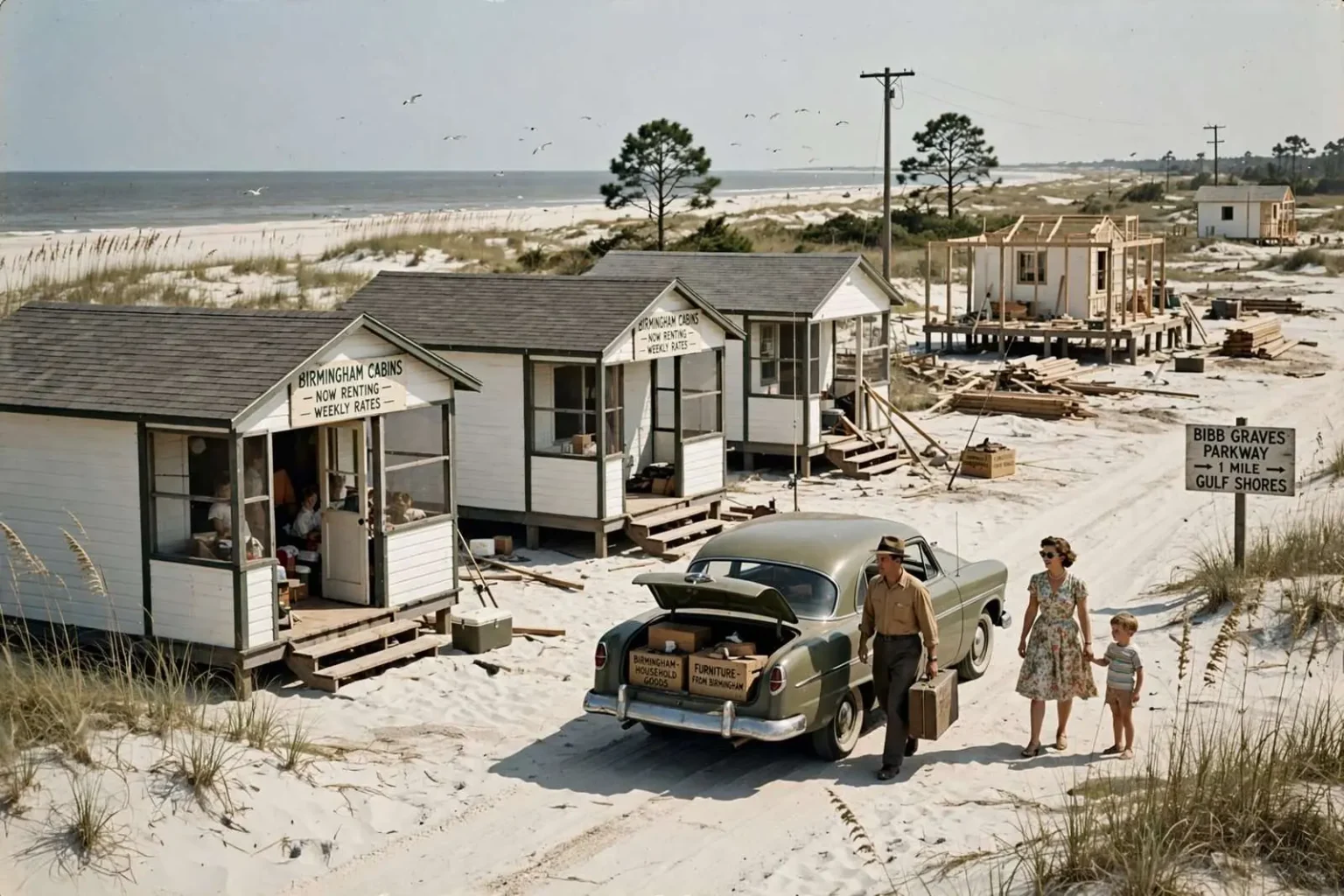 Illustration for the news story: How Birmingham Money and Families Helped Build Gulf Shores in the 1950s