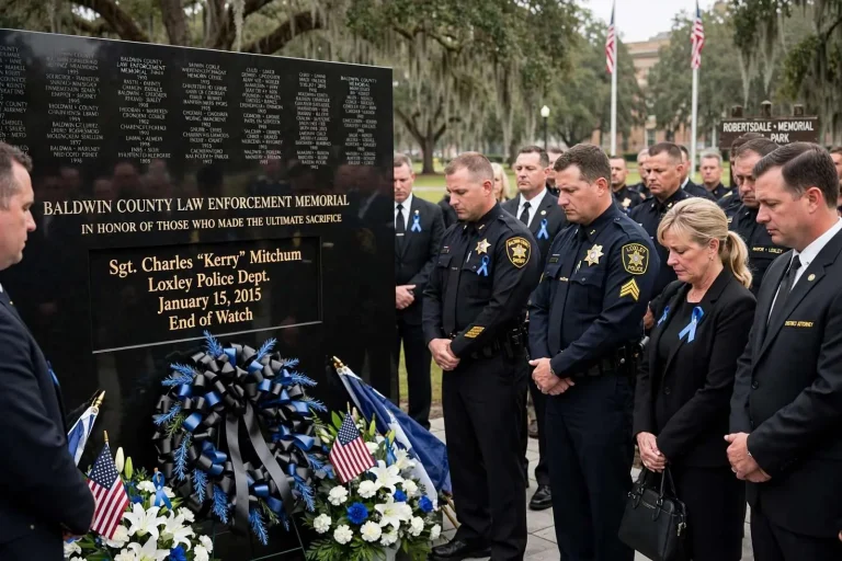 Illustration for the news story: Baldwin County Adds Loxley Officer’s Name to Law Enforcement Memorial