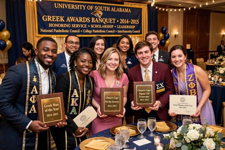 Illustration for the news story: South Alabama Greek Organizations Honored for Service, Scholarship at Annual Awards
