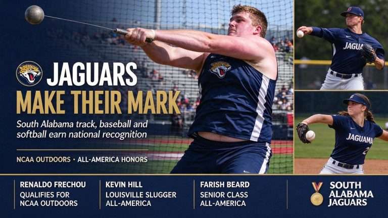 Illustration for the news story: Renaldo Frechou Qualifies for NCAA Outdoors; Kevin Hill, Farish Beard Earn All-America Honors