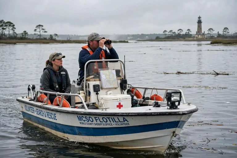 Illustration for the news story: Volunteer Boaters Keep Up Search Efforts Nearly Two Weeks After Dauphin Island Regatta Tragedy