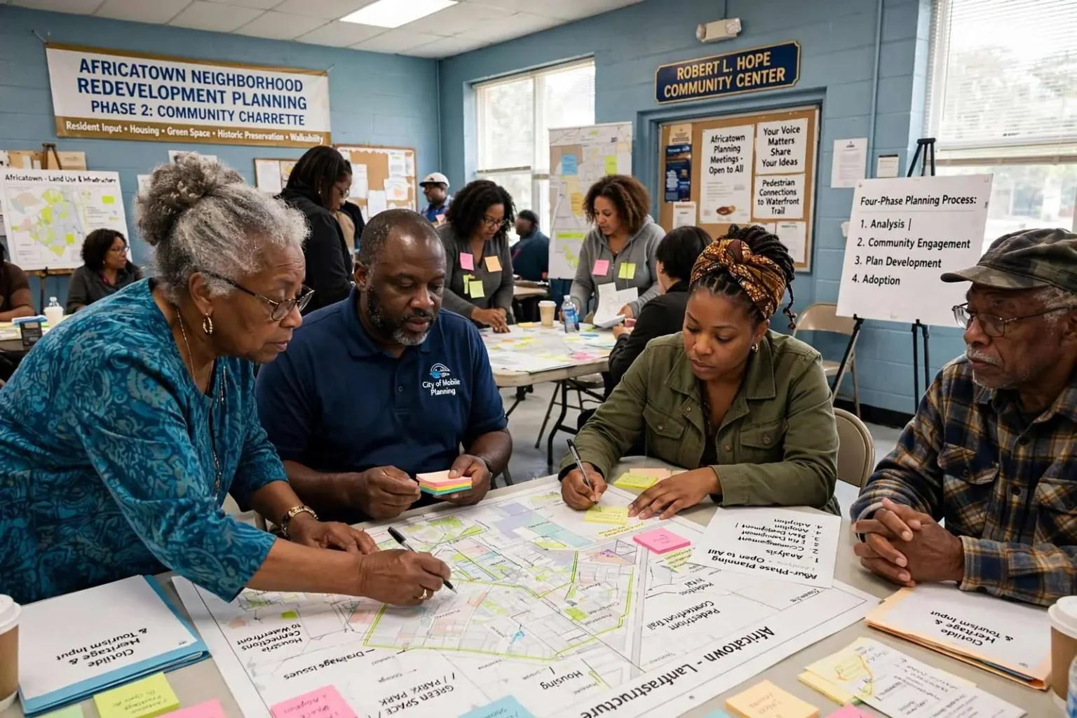 Illustration for the news story: Africatown Neighborhood Kicks Off Redevelopment Planning Meetings