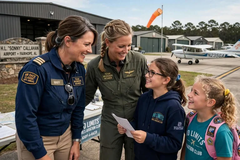 Illustration for the news story: Fairhope Welcomes Female Pilots as Local Girls’ Aviation Program Marks Milestone Year