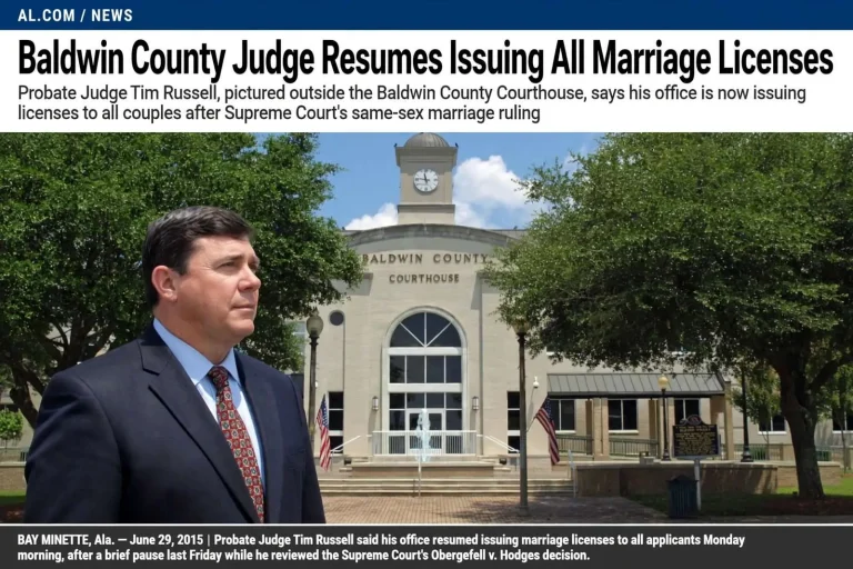 Illustration for the news story: Baldwin County Judge Resumes Issuing All Marriage Licenses