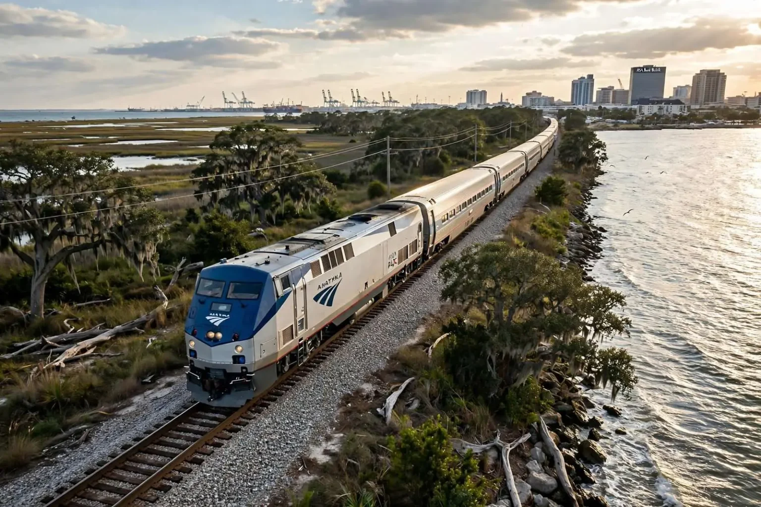 Illustration for the news story: Coastal Alabama Officials Push to Restore Gulf Coast Passenger Rail