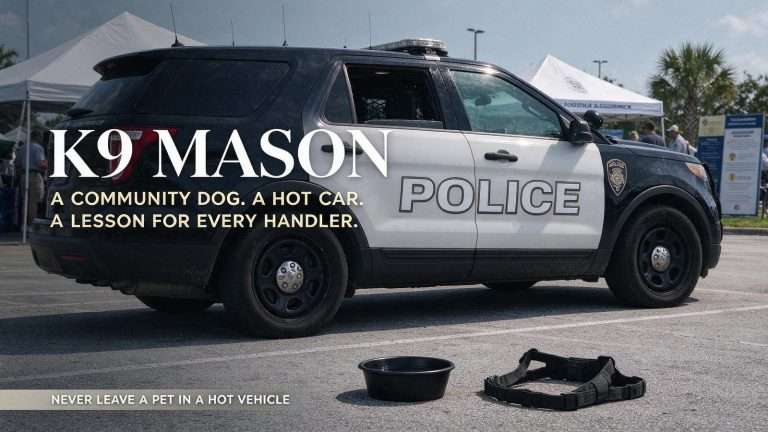 Illustration for the news story: Gulf Shores Police K9 Dies After Being Left in Hot Patrol Car