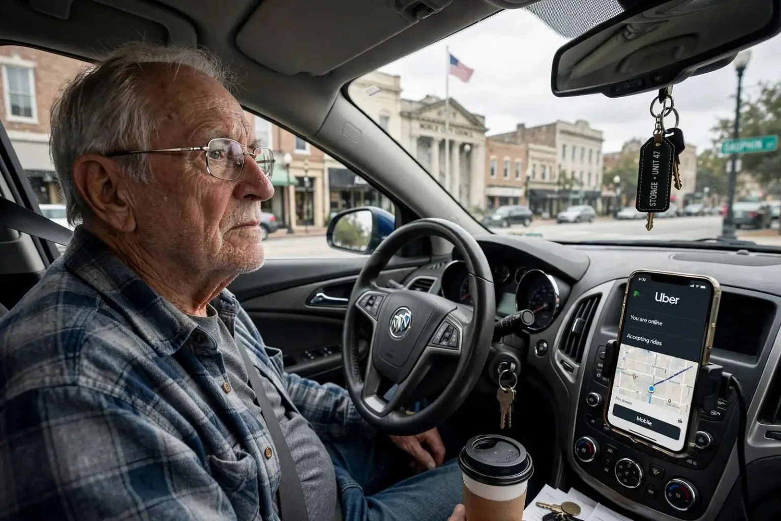 Illustration for the news story: Mobile Uber Drivers Keep Working as City Council Weighs New Rules