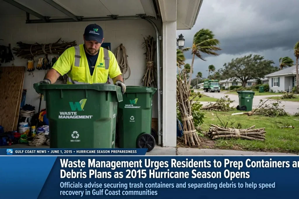 Illustration for the news story: Waste Management Urges Residents to Prep Containers and Debris Plans as 2015 Hurricane Season Opens