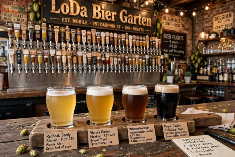 Illustration for the news story: Beer Flights and Rare Drafts: Inside LoDa Bier Garten’s 100-Tap Lineup