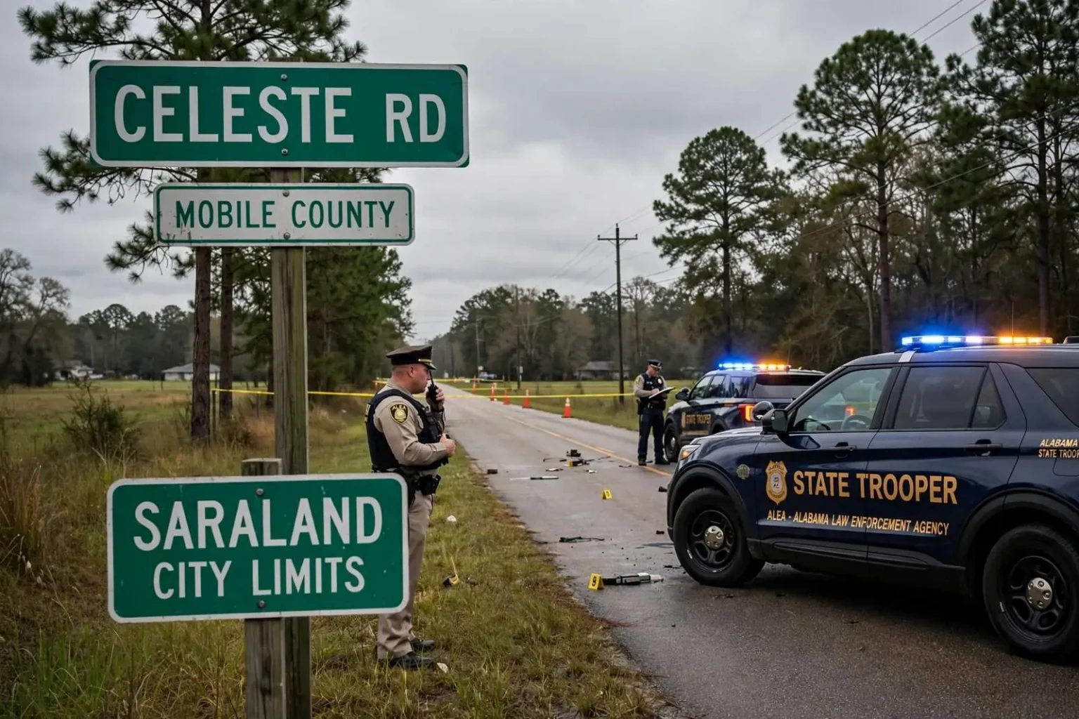 Illustration for the news story: Fatal Celeste Road Crash Near Saraland Claims Chunchula Man
