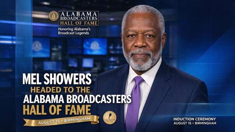 Illustration for the news story: Mobile broadcasting legend Mel Showers headed to Alabama Broadcasters Hall of Fame