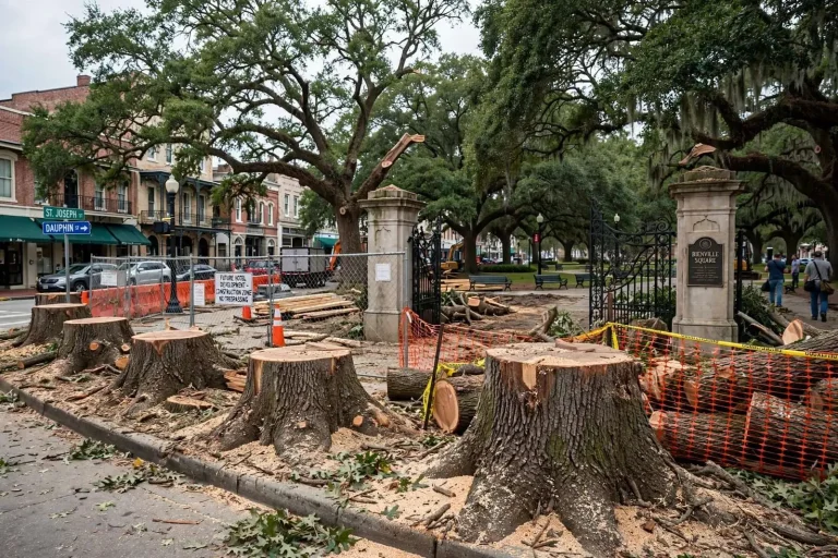 Illustration for the news story: Mobile Council Weighs New Rules to Protect Downtown Oak Trees