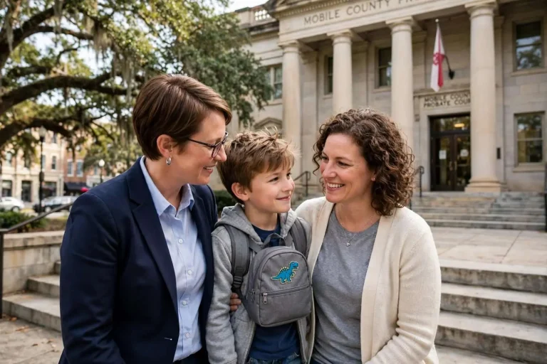 Illustration for the news story: Landmark Mobile Adoption Case Nears Completion After Same-Sex Marriage Ruling