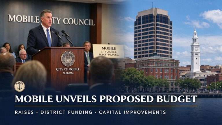 Illustration for the news story: Mobile Unveils Proposed Budget With Raises, District Funding