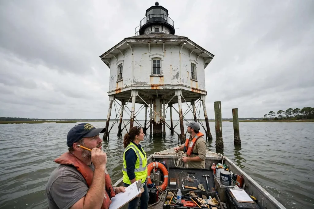 Illustration for the news story: Mobile Bay Lighthouse Group Weighs New Funding Options After Years of Setbacks