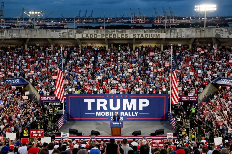 Illustration for the news story: Why Mobile Landed a Major 2016 Presidential Campaign Stop