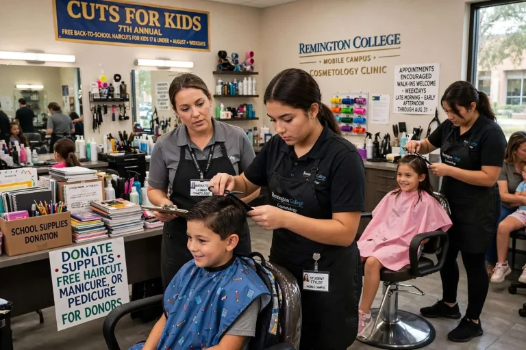 Illustration for the news story: Remington College Offers Free Back-to-School Haircuts for Mobile Kids