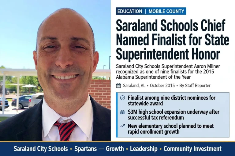 Illustration for the news story: Saraland Schools Chief Named Finalist for State Superintendent Honor