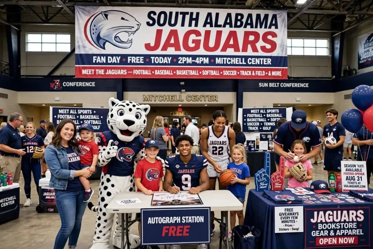 Illustration for the news story: South Alabama Jaguars Host Fan Day Ahead of Football Season
