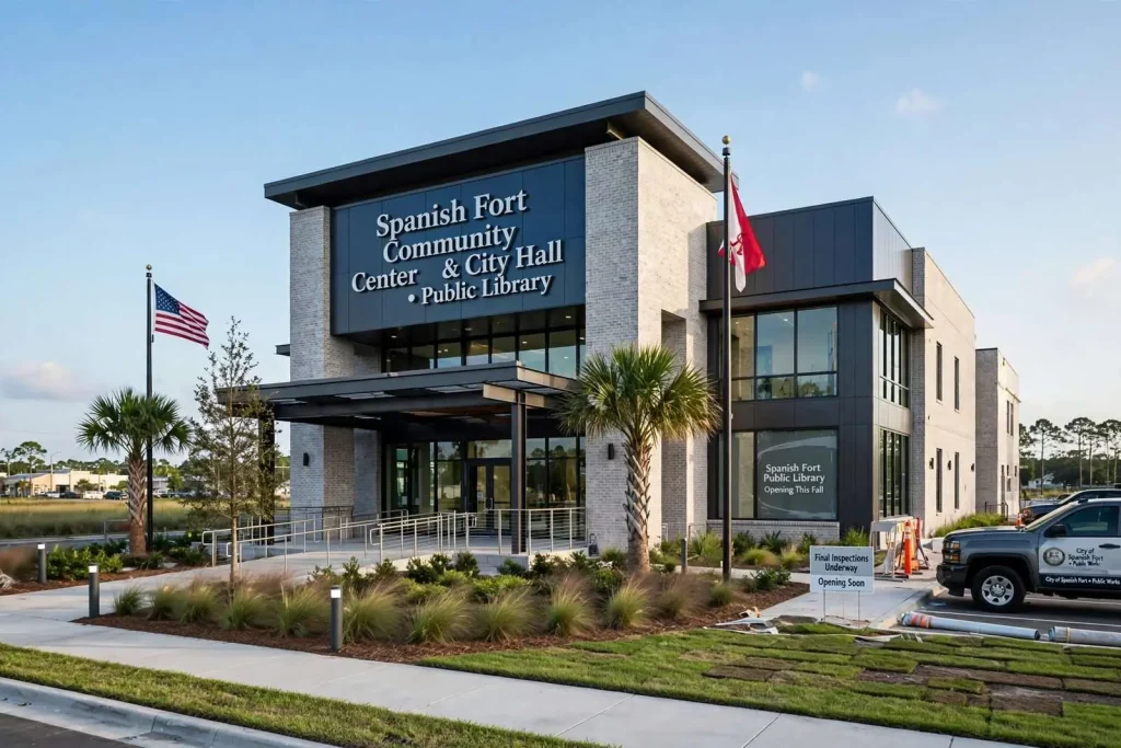 Illustration for the news story: Spanish Fort’s New $7.8 Million Community Center Nears Long-Awaited Opening