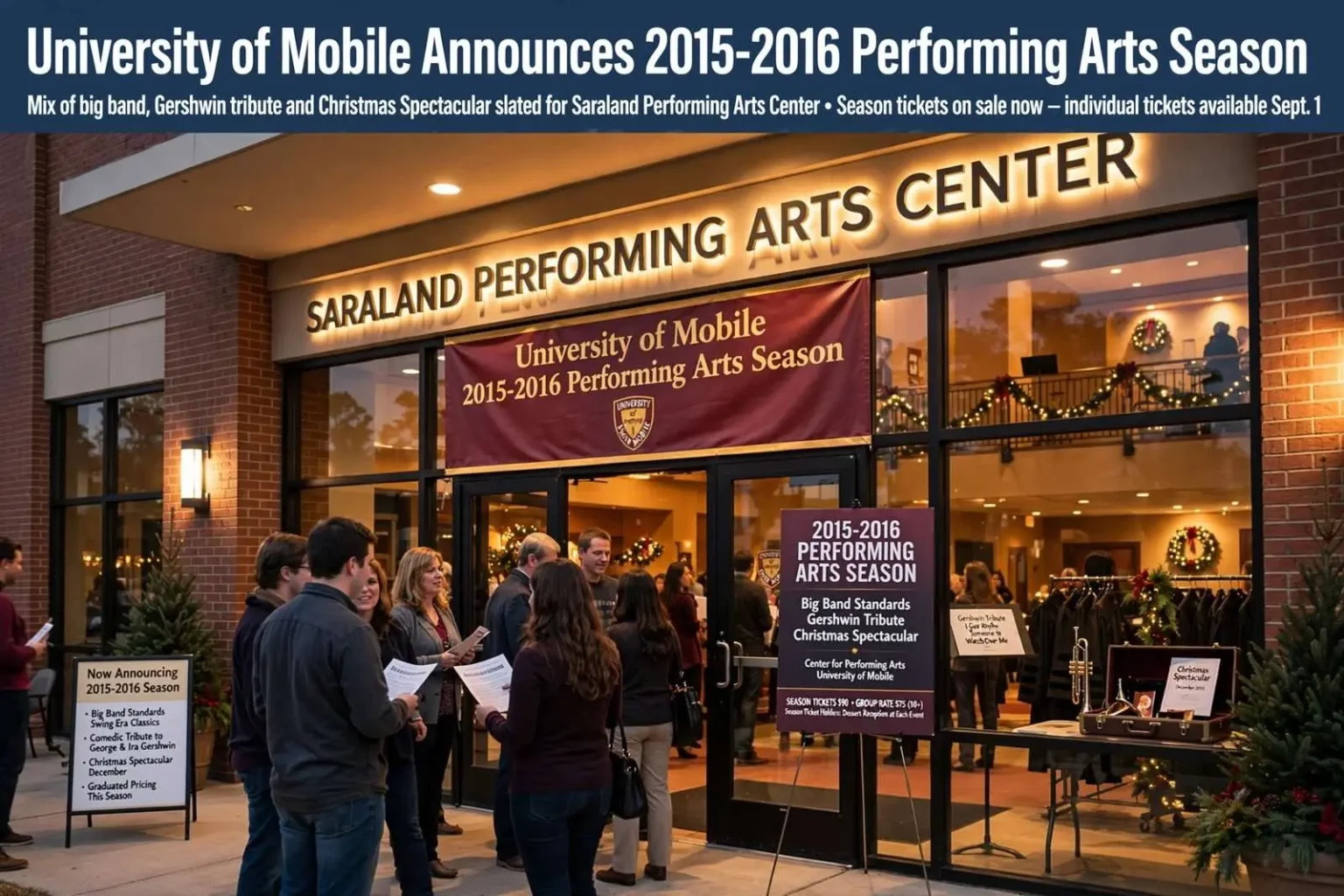 Illustration for the news story: University of Mobile Announces 2015-2016 Performing Arts Season