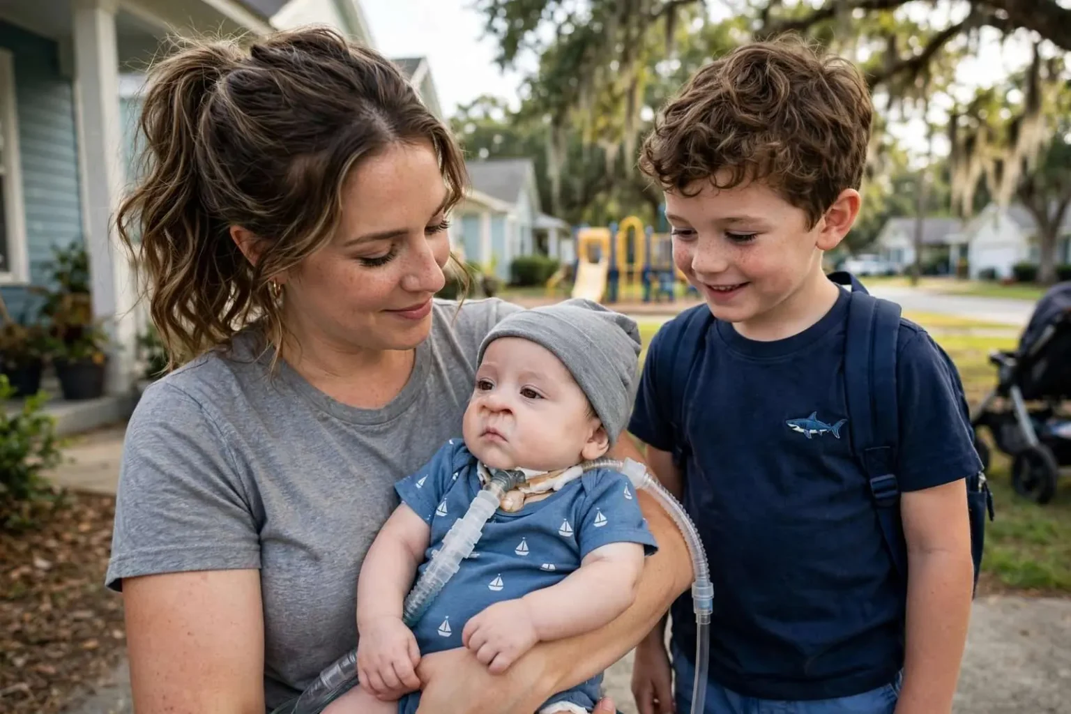 Illustration for the news story: Six Months Later: Mobile Family Shares Journey with Baby Born Without a Nose