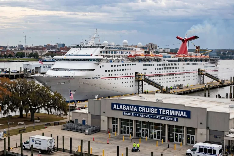 Illustration for the news story: Mobile City Council Approves 13-Month Deal Bringing Carnival Fantasy to Alabama Cruise Terminal
