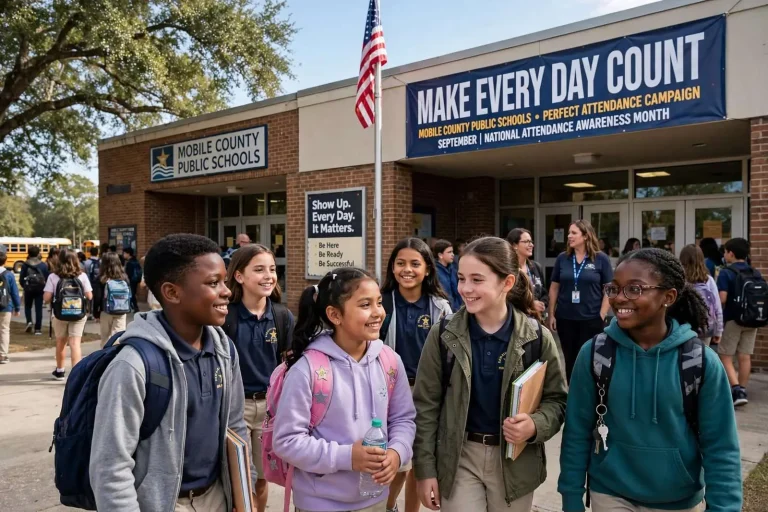 Illustration for the news story: Mobile County Schools Push Perfect Attendance Campaign to Combat Chronic Absences