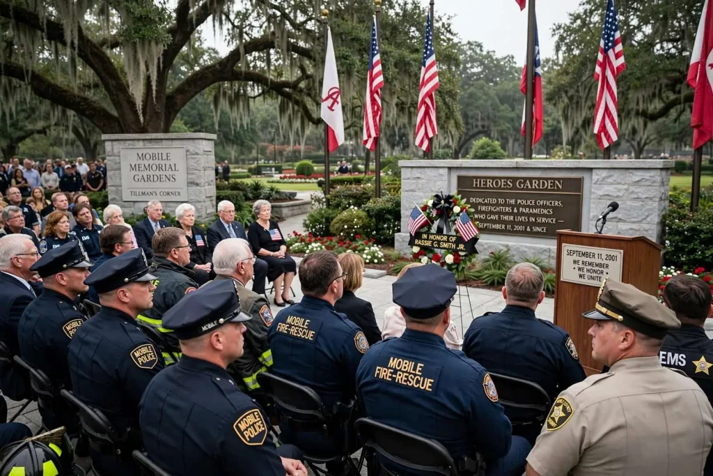 Illustration for the news story: Mobile 9/11 Ceremony Honors First Responders, Renews Call for Unity