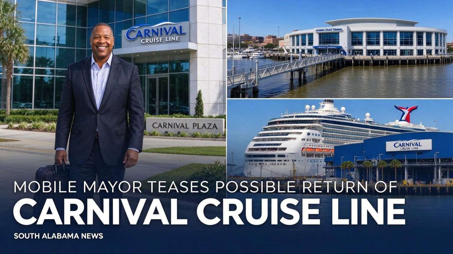 Illustration for the news story: Mobile Mayor Teases Possible Return of Carnival Cruise Line