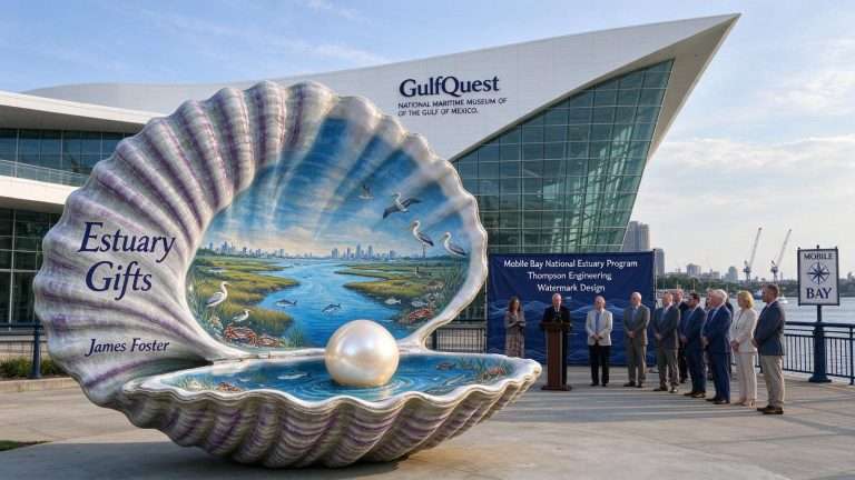 Illustration for the news story: New Mobile Oyster Trail Artwork Unveiled at GulfQuest