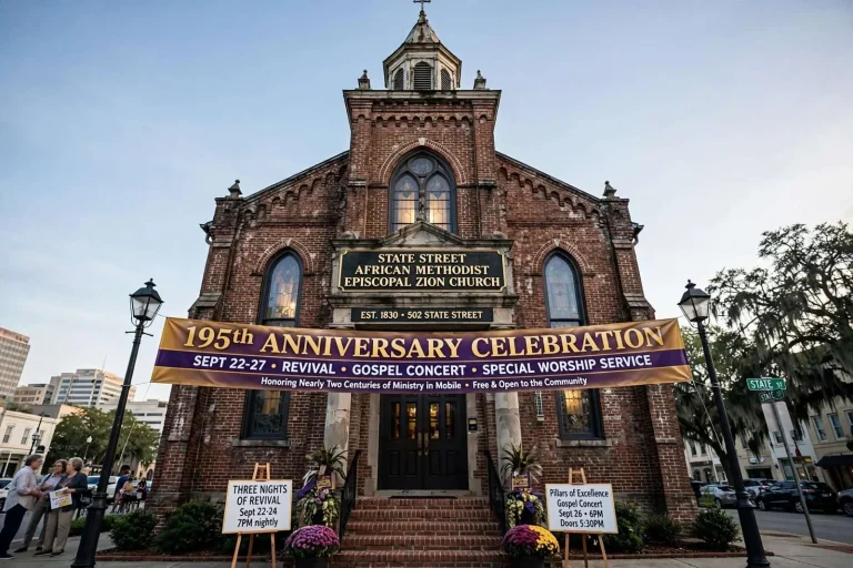 Illustration for the news story: Historic Mobile Church Marks 195th Anniversary With Revival, Concert and Guest Speakers