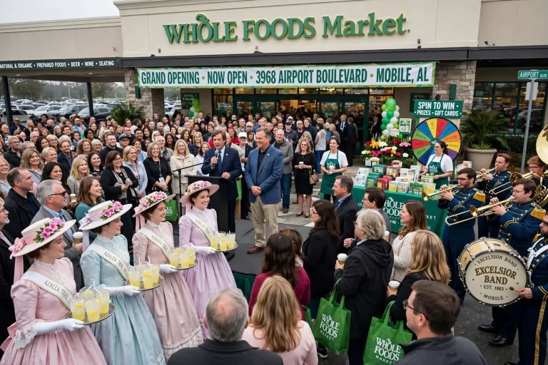 Illustration for the news story: Crowds Turn Out as Whole Foods Celebrates Grand Opening on Airport Boulevard in Mobile