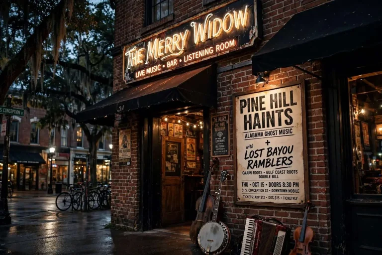 Illustration for the news story: Pine Hill Haints Bring Alabama Ghost Music to The Merry Widow with Lost Bayou Ramblers
