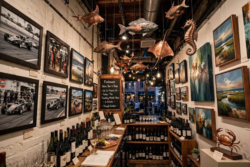Illustration for the news story: The Traveling Metals Show Brings Six Artists to Firehouse Wine Bar