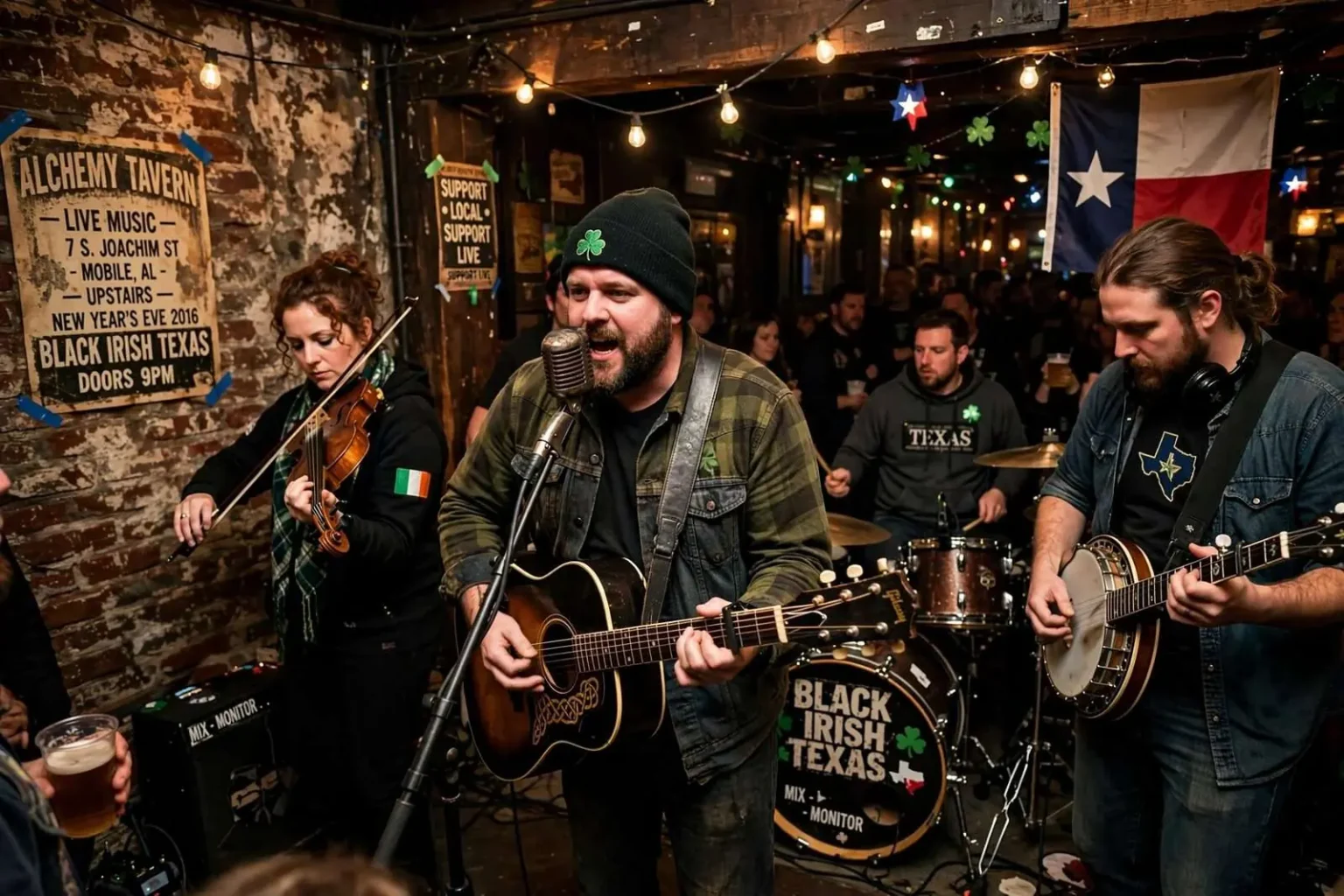 Illustration for the news story: Interview: Black Irish Texas on Irish Punk, Touring and Supporting Local Venues