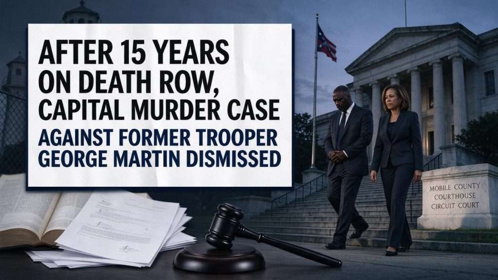 Illustration for the news story: After 15 Years on Death Row, Capital Murder Case Against Former Trooper George Martin Dismissed