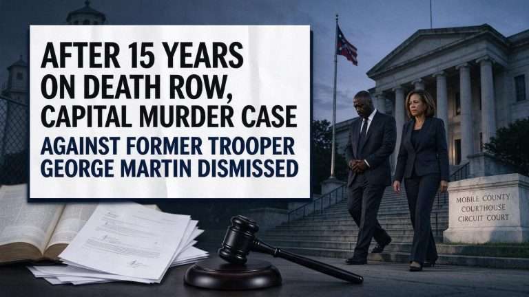 Illustration for the news story: After 15 Years on Death Row, Capital Murder Case Against Former Trooper George Martin Dismissed