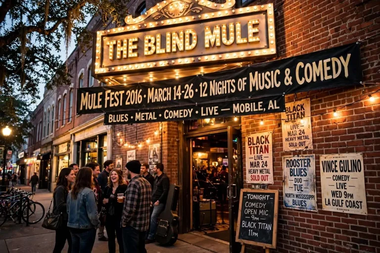 Illustration for the news story: Review: Mule Fest 2016 Brings 12 Nights of Music and Comedy to Mobile