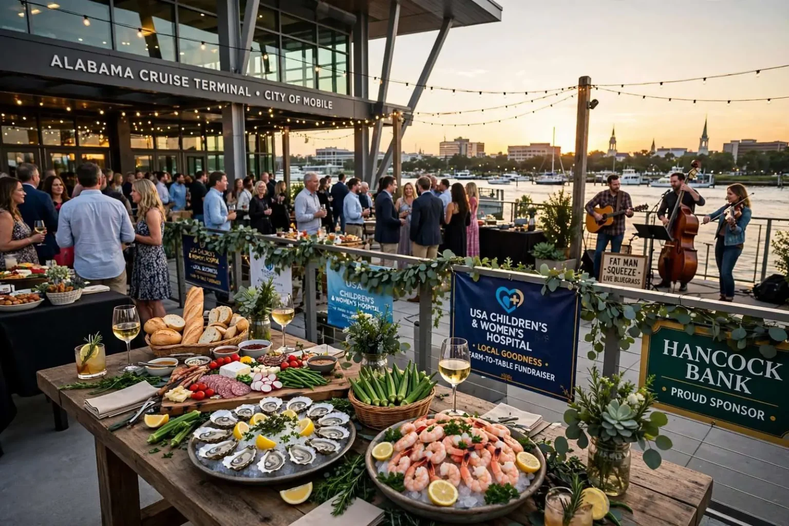 Illustration for the news story: 3rd Annual Local Goodness Returns to Mobile’s Cruise Terminal, Plus Five Restaurant Opens and Seafood Cook-Off Finalists Set