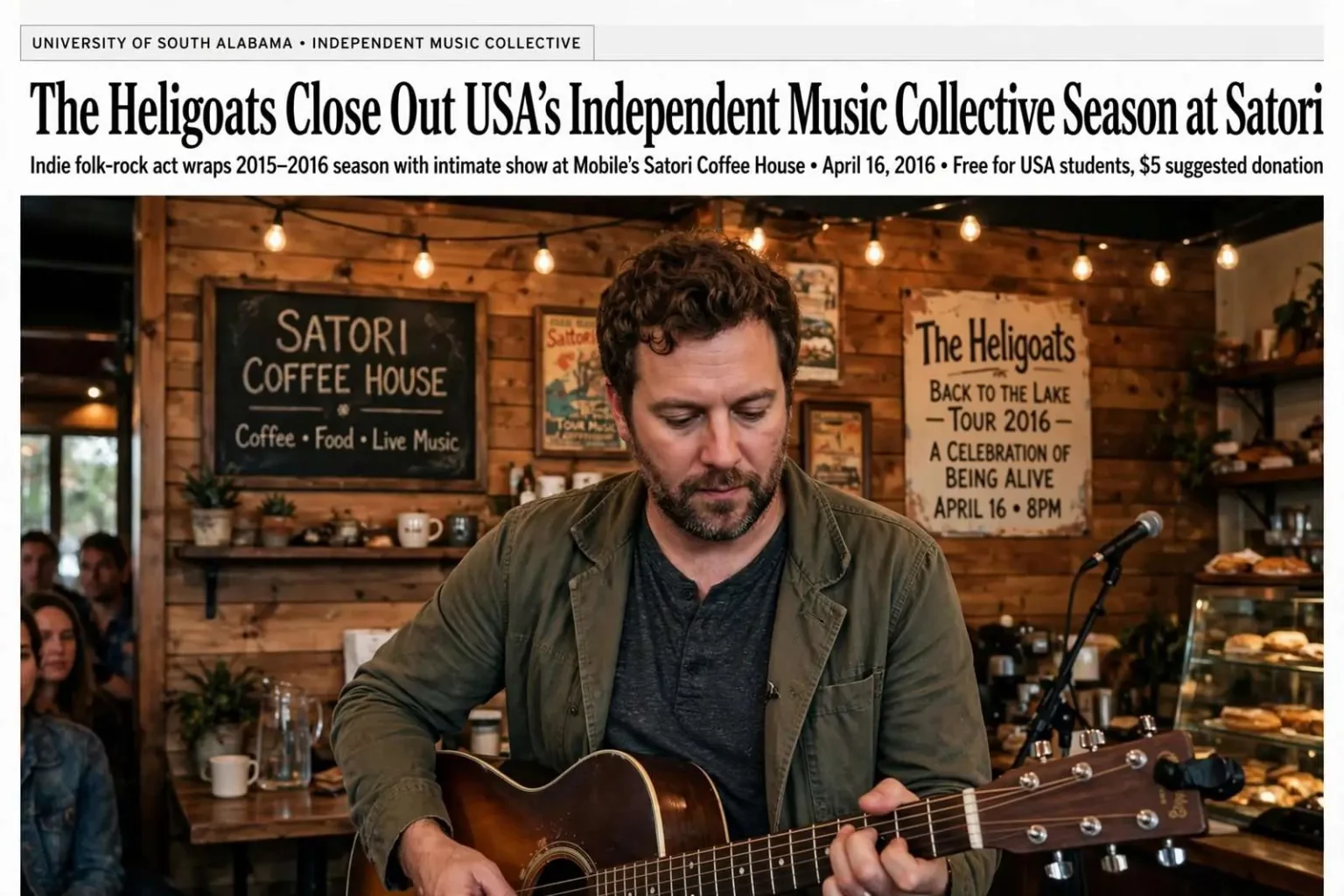 Illustration for the news story: Preview: The Heligoats Close Out USA’s Independent Music Collective Season at Satori