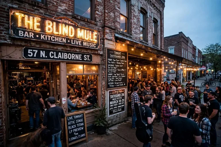 Illustration for the news story: SouthSounds 2016 Spotlight: The Blind Mule’s Lineup and Its Hardest-Working Bands