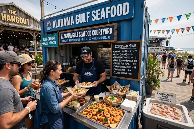 Illustration for the news story: Alabama Gulf Seafood Courtyard Returns to Hangout Music Festival in Gulf Shores